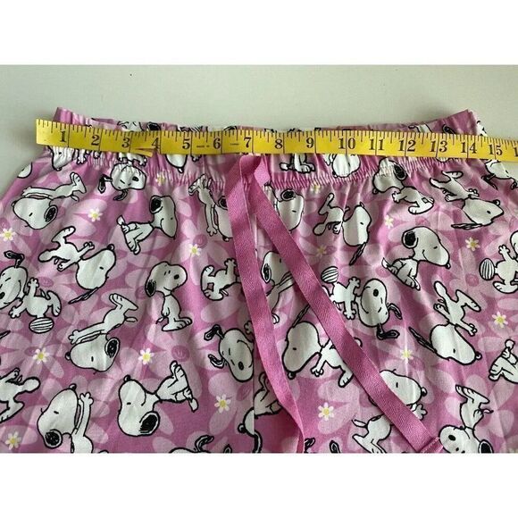 Peanuts SNOOPY Pink Women’s Sz S Pajama PJ Set Pants Long Sleeve Soft Daisies - Picture 7 of 10